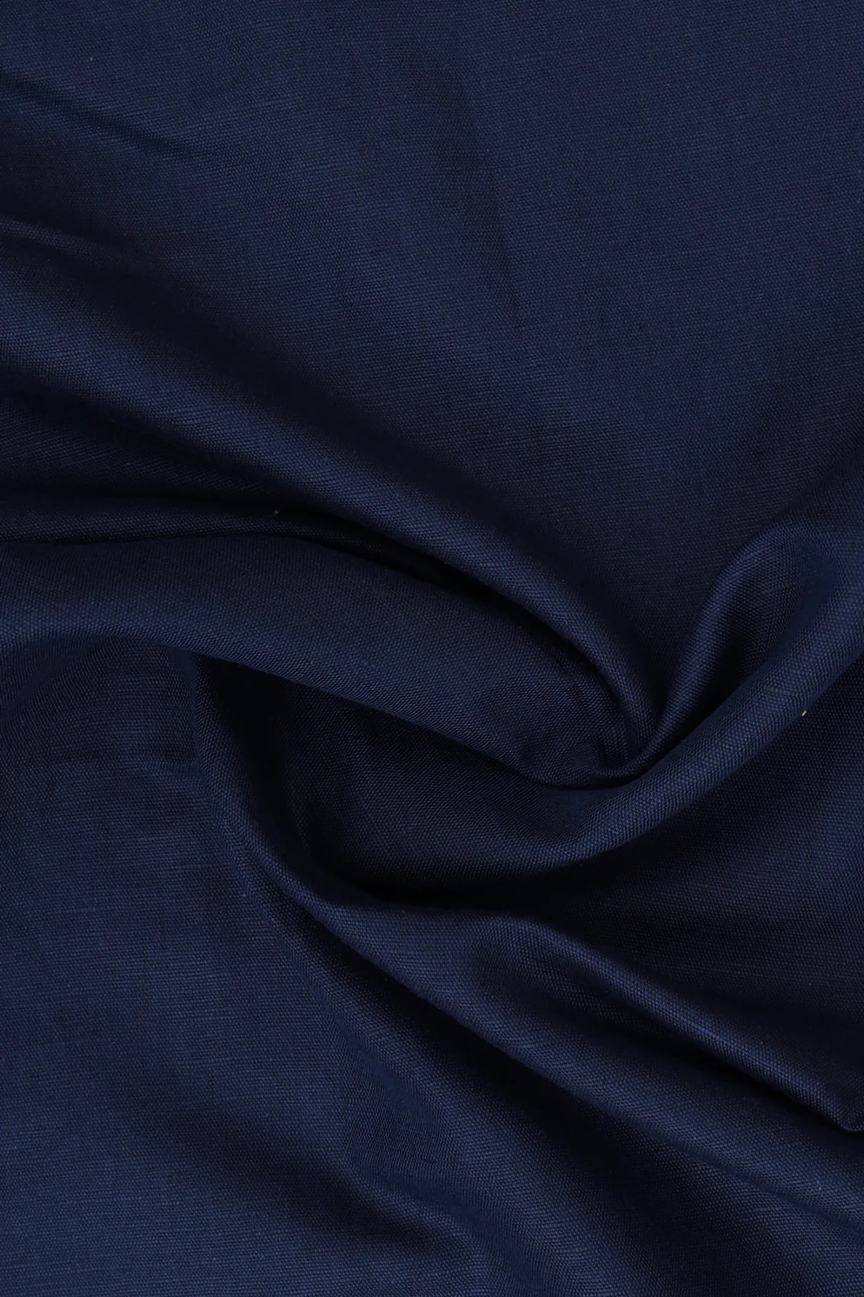 Chinese Neck Stripes Design Navy Blue Linen Long Kurta - Image 3