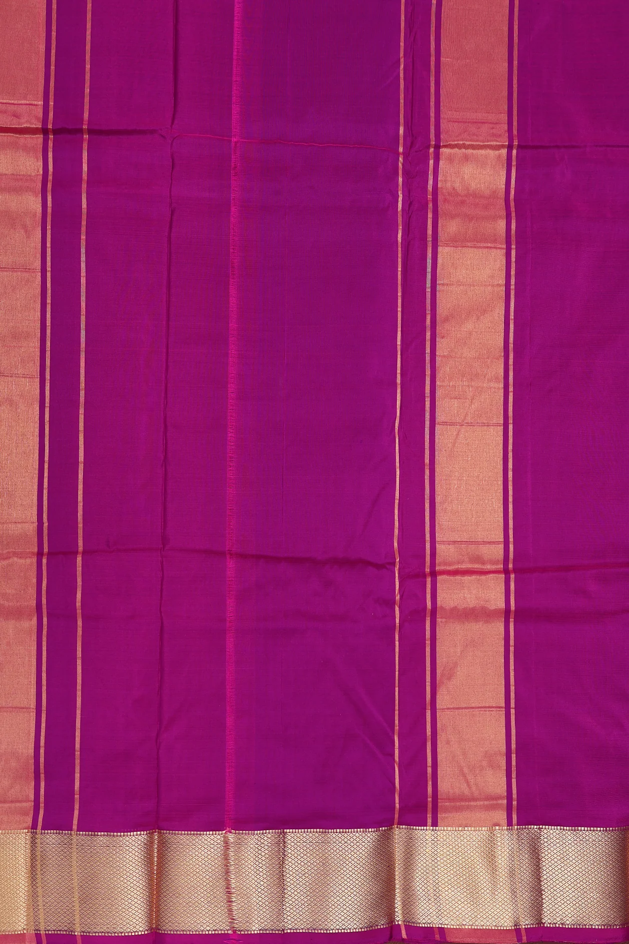 Zari Border Purple Silk Dhoti With Angavastram Set - Image 3